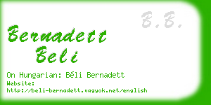 bernadett beli business card